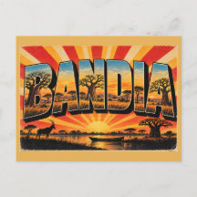 Bandia Baobab Savanna Safari Vintage Travel Art