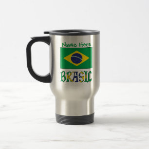 Bandiera Brasil Personalised Travel Mug