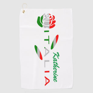 Bandiera d'Italia Rosa Personalised Golf Towel