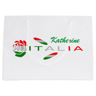 Bandiera d'Italia Rosa Personalised Large Gift Bag