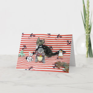 Bandit Anchors Away Greeting Card