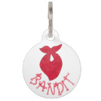 BANDIT Dog Red Bandanna Kerchief Neckerchief