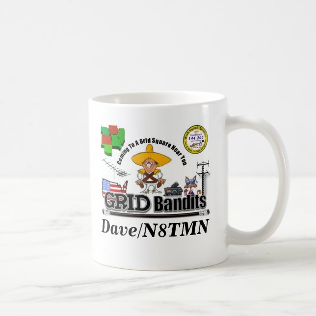 Bandit Final, Weak Signal Logo, Dave/N8TMN Coffee Mug (Right)