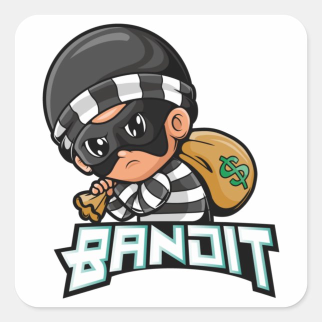 Bandit Square Sticker (Front)