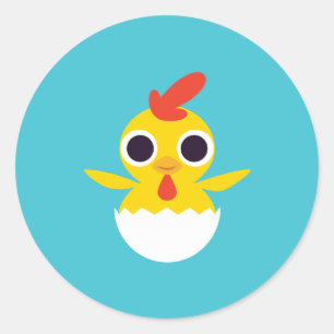 Bandit the Chick Classic Round Sticker