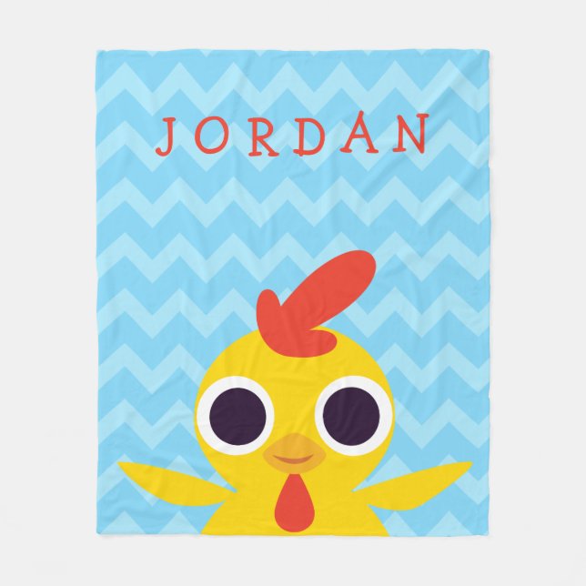Bandit the Chick Fleece Blanket (Front)