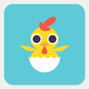 Bandit the Chick Square Sticker