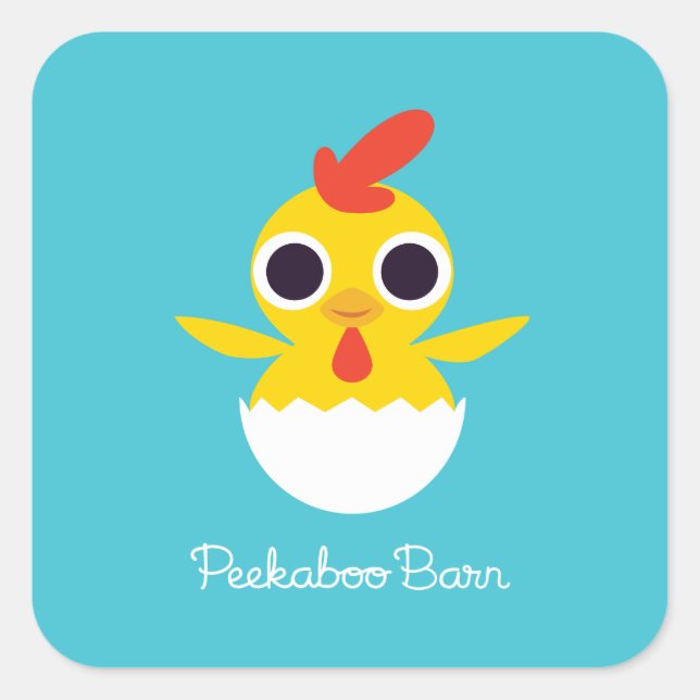 Bandit the Chick Square Sticker (Front)