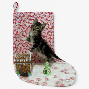 Bandit's Sweet Christmas - Cute Cat Small Christmas Stocking
