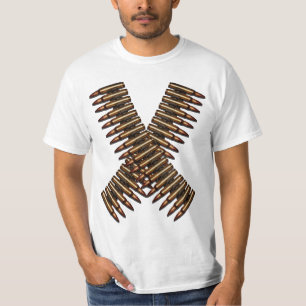 Bandolier Bullet Belt White T-Shirt