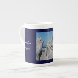 Bandon Oregon gift mugs Blue Sky Blue Waves Beach