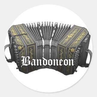 Bandoneon Classic Round Sticker