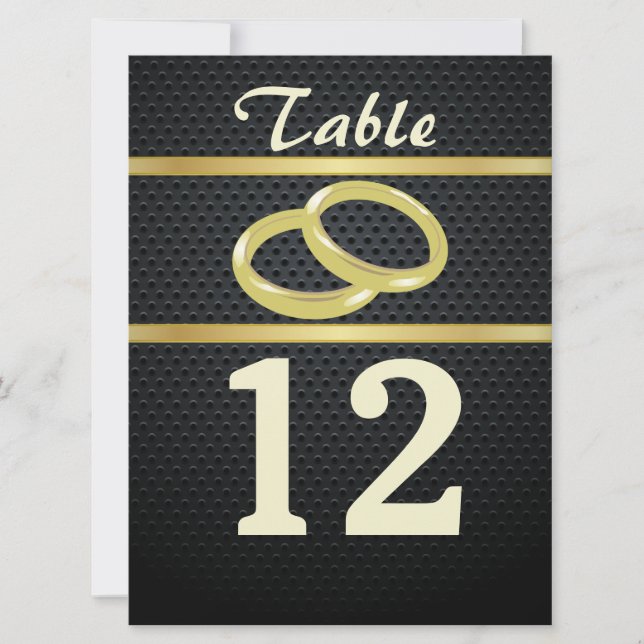 Bands of Gold Table Numbers (Front)