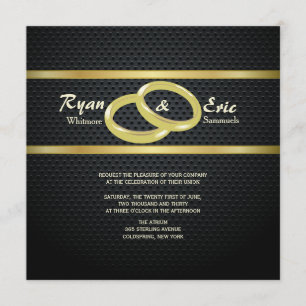 Bands of Gold Wedding Invitation