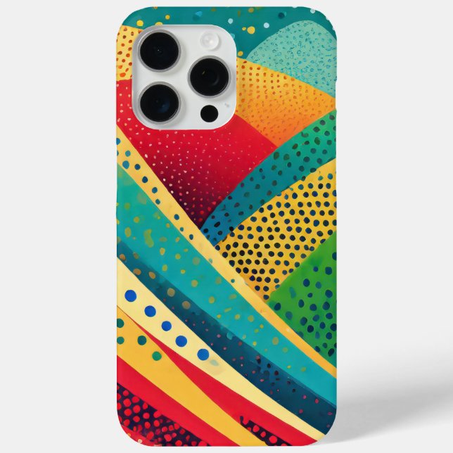 Bands of vivid colour with dots Case-Mate iPhone case (Back)