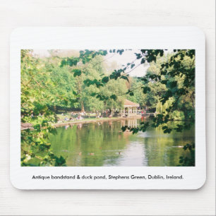 Bandstand & Duck pond, Stephens Green Dublin Mouse Mat