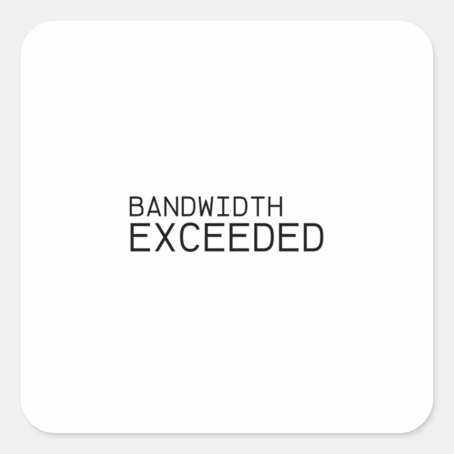 Bandwidth Exceeded | Durable Vinyl Sticker  (Front)