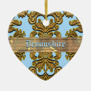 Bandwright Gigi Victorian Damask Ceramic Tree Decoration