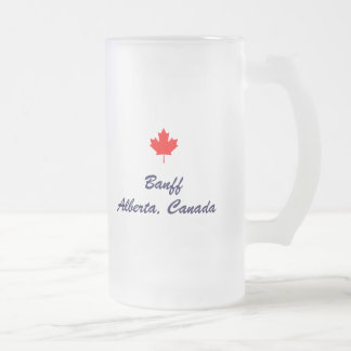 Banff Alberta Canada Frosted Glass Beer Mug