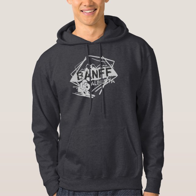 Banff Alberta Canada ski hoodie (Front)