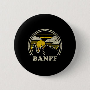 Banff Alberta Canada T Shirt Vintage Hiking Mounta 6 Cm Round Badge