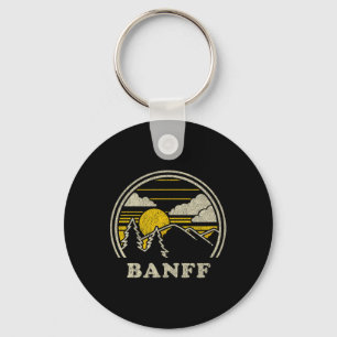 Banff Alberta Canada T Shirt Vintage Hiking Mounta Key Ring