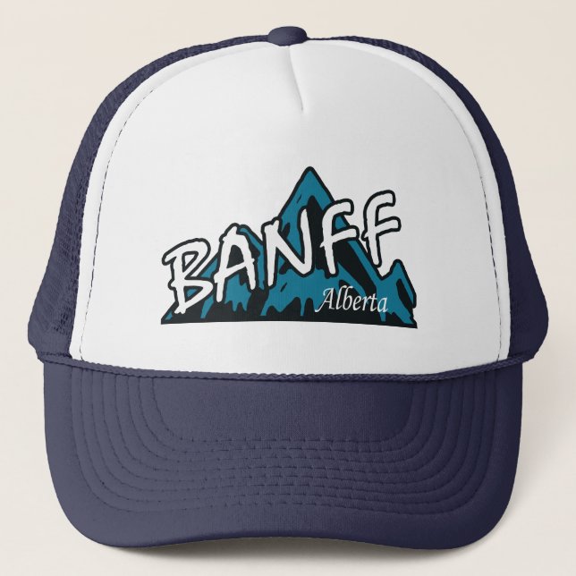 Banff Alberta Mountains Trucker Hat (Front)