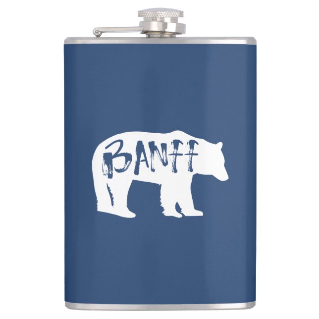 Banff Bear Hip Flask (Front)