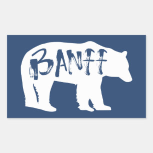 Banff Bear Rectangular Sticker