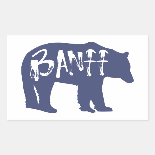 Banff Bear Rectangular Sticker (Front)