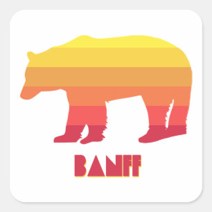 Banff Bear Square Sticker