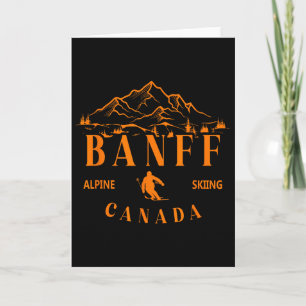 Banff Canada Alpine Skiing Ski Resort Mountain Sou Card