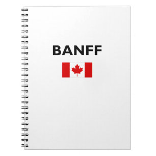 Banff Canada Canadian Flag Light-Colour Notebook