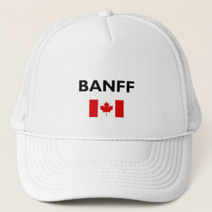 Banff Canada Canadian Flag Light-Colour Trucker Hat