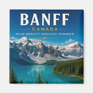 🏔️ Banff Canada Mountain Lake Home Decor 🍁 Magnet