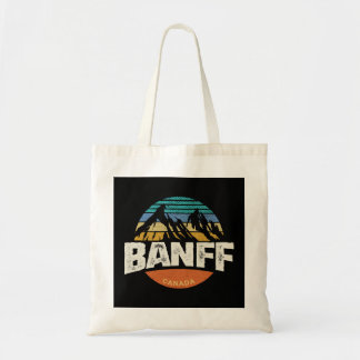 Banff Canada National Park Vintage Mountain Pullov Tote Bag