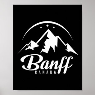 Banff Canada Ski Resort Skiing Snowboarding Poster