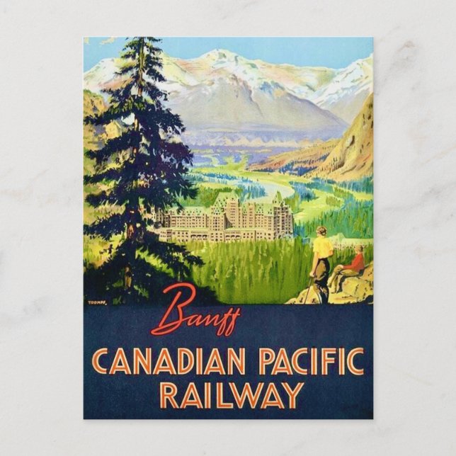 Banff Canada Vintage Postcard (Front)