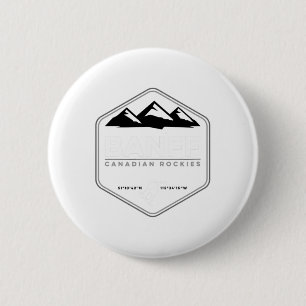 Banff Canadian Rockies Norquay Snowboard T Shirt 6 Cm Round Badge
