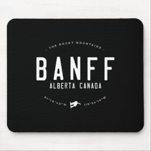 Banff Canadian Rockies Norquay Vintage Snowboardin Mouse Mat