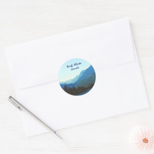 Banff Jasper Blue Classic Round Sticker
