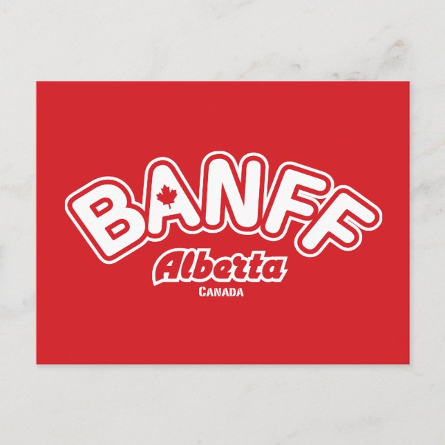 Banff Leaf Postcard (Front)