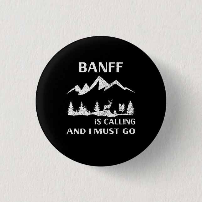 Banff National Park 3 Cm Round Badge (Front)