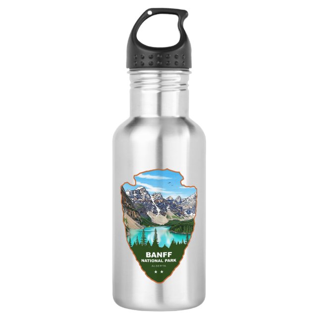 Banff National Park Alberta Arrowhead 532 Ml Water Bottle (Front)