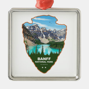 Banff National Park Alberta Arrowhead Metal Tree Decoration