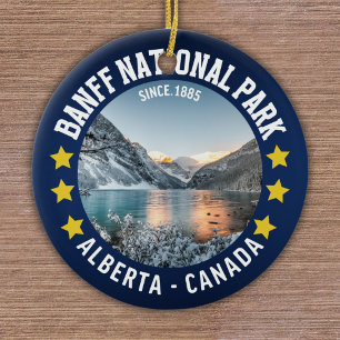 Banff National Park Alberta Canada Ceramic Tree Decoration