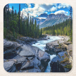 Banff National Park Alberta Canada Square Paper Coaster