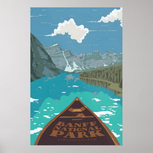 Banff National Park Alberta Canada Travel Poster