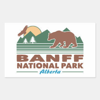 Banff National Park Bear Rectangular Sticker