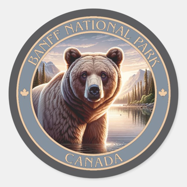 Banff National Park Canada Classic Round Sticker (Front)